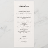 Elegante kalligrafie zwart bruiloft diner menu (Voorkant)