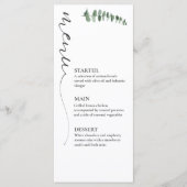 Elegante kalligrafie zwart-wit bruiloft menu (Voorkant)