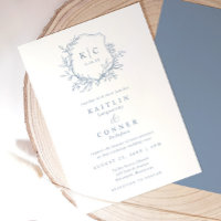 Elegante kam kroon stofblauw klassieke formele bru