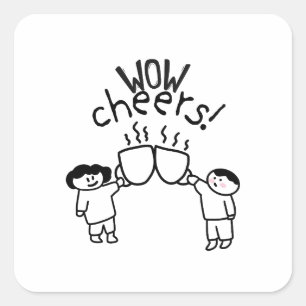 Elegante kantoorhumor sticker cadeau voor colleg