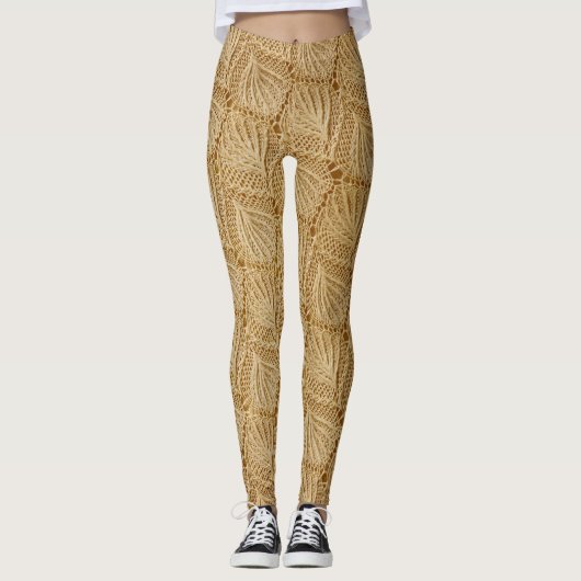 Elegante kantstof: gestructureerde patronen. leggings (Voorkant)