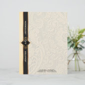 Elegante  kanttextuur Stationery Paper Briefhoofd (Staand voorkant)