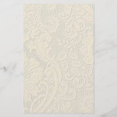 Elegante kanttextuur Stationery Paper Briefpapier (Achterkant)
