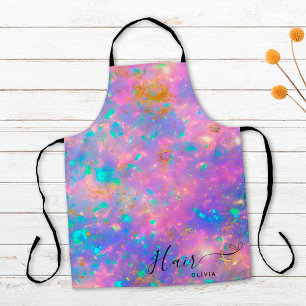 Elegante Kapper Fire Opal Kapsalon Naam Schort