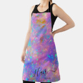 Elegante Kapper Vuur Opal Haarstylist Naam Schort (Insitu)