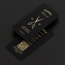 Elegante kapperszaak zwart goud kappersschaar