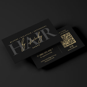 Elegante kapsalon Balayage-kleuringsspecialist Zwa Visitekaartje