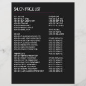 Elegante kapsels, kapper, kapsalon flyer (Achterkant)