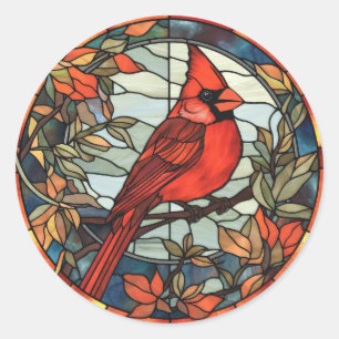 Elegante Kardinaal Ronde Sticker
