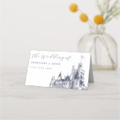 Elegante  Kasteelillustratie Bruiloft (Achterkant)