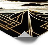 Elegante kat Art Deco liefhebbers Poster (Hoek)