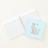 Elegante kat met vlinder notitieboek (Binnen)