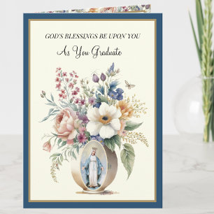 Elegante katholieke afstudeer Heilige Maagd Maria Kaart