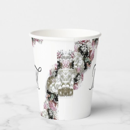 Elegante katholieke bruidsdouche papieren bekers (Rechts)