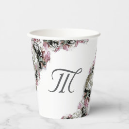 Elegante katholieke bruidsdouche papieren bekers