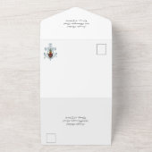 Elegante katholieke Hart van Maria trouwkaart All In One Uitnodiging (Buitenkant)