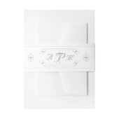 Elegante Katholieke Monogrammed Wedding Belly Band Uitnodigingen Wikkel (Voorkant Voorbeeld)