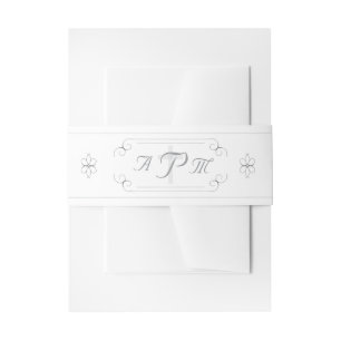 Elegante Katholieke Monogrammed Wedding Belly Band Uitnodigingen Wikkel