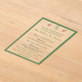Elegante katholieke trouwkaart voor twee harten acryl uitnodigingen (Laagn)