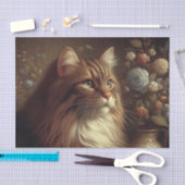 Elegante  kattenportretdecoupage tissuepapier (Craft)