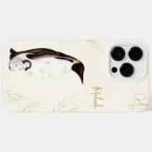 Elegante Keizer Pinguïn Botanische Gouden Glitter Case-Mate iPhone Case (Achterkant (horizontaal))