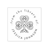 Elegante Keltische Knoop Shamrock Custom Library B Rubberstempel (Afrduk)