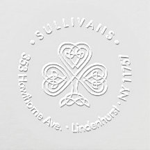 Elegante Keltische knoop Shamrock familie retour a