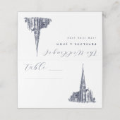 Elegante kerk Illustratie bruiloft (Buitenkant ongevouwen)