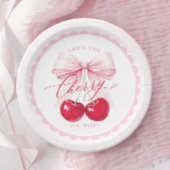 Elegante kers op bruiloftsfeestservies papieren bo papieren bordje