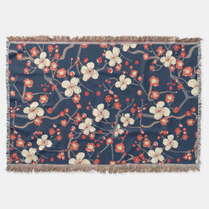Elegante kersenbloesem naadloos patroon (10) deken