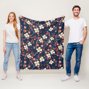 Elegante kersenbloesem naadloos patroon (10) fleece deken