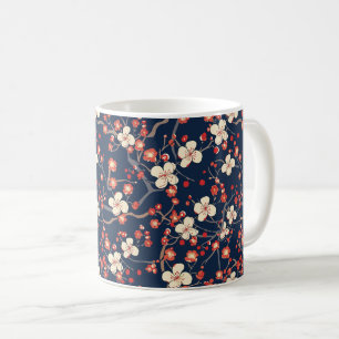 Elegante kersenbloesem naadloos patroon (10) koffiemok
