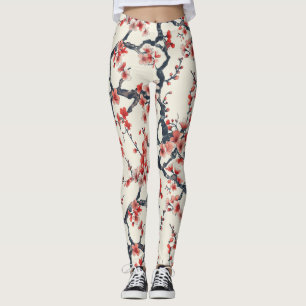 Elegante kersenbloesem naadloos patroon (13) leggings