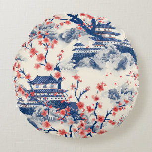 Elegante kersenbloesem naadloos patroon (15) rond kussen