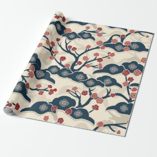 Elegante kersenbloesem naadloos patroon (2) cadeaupapier