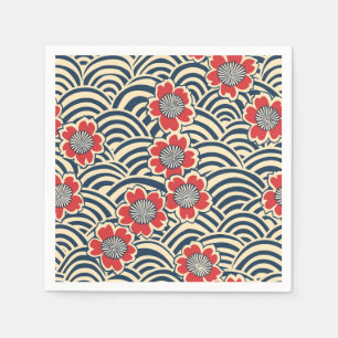 Elegante kersenbloesem naadloos patroon (8) servet