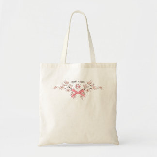 Elegante Kersenbloesem Sakura met Roze Lint Boog Tote Bag