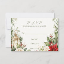 Elegante Kerst Bloemige Bruiloft