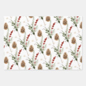 Elegante kerst botanische inpakpapier vel (Voorkant)