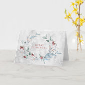 Elegante kerst botanische krans kaart (Gele Bloem)