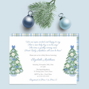 Elegante Kerst Chinoiserie Gedicht Jongen Baby Bor Kaart