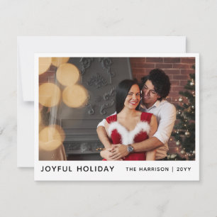 Elegante Kerst Couple Foto Vakantie Groet Feestdagenkaart
