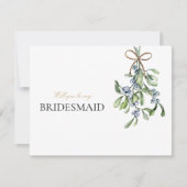 Elegante kerst Decor bruidsmeisje voorstel Kaart (Voorkant)