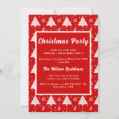 Elegante kerst feest rode uitnodiging (Voorkant)
