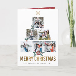 Elegante Kerst Foto Boom Feestdagen Kaart