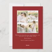 Elegante kerst foto collage vakantie Kaart (Achterkant)