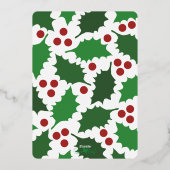 Elegante Kerst Foto Folie Kaart (Achterkant)