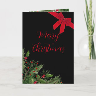 Elegante Kerst Gevouwen Wenskaart Kaart