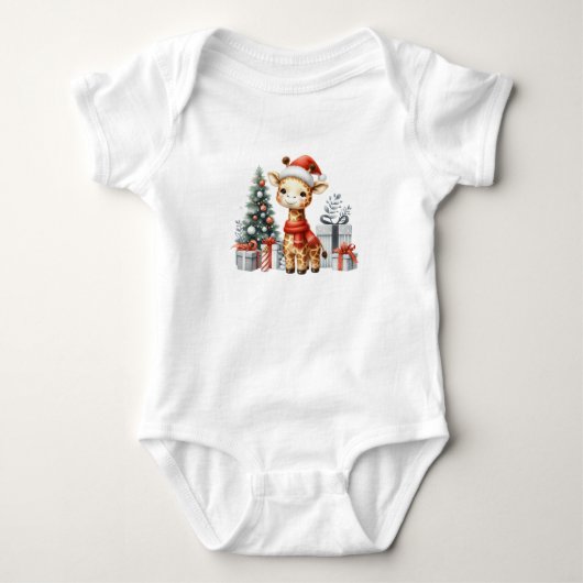 Elegante kerst Giraffe Romper (Voorkant)