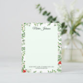 elegante kerst groen bedrijf Stationery (Staand voorkant)